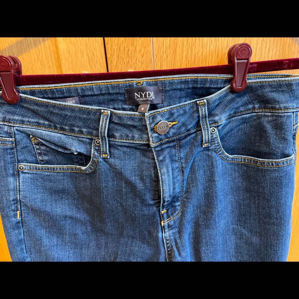 NYDJ Marilyn Straight Jeans, Size 6